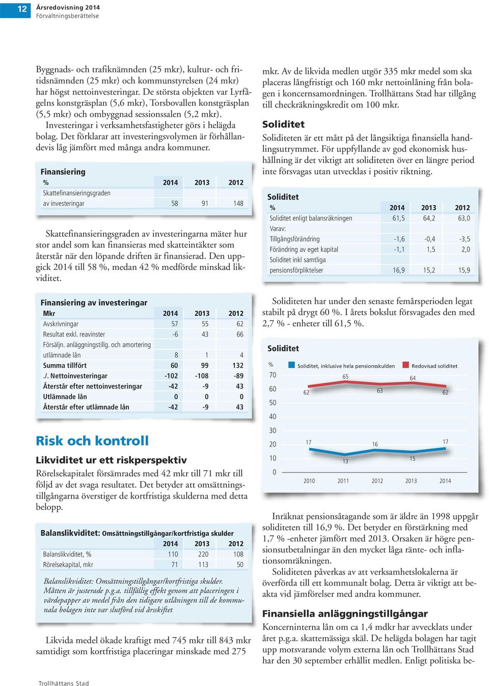 Det förklarar att investeringsvolymen är förhållandevis låg jämfört med många andra kommuner.