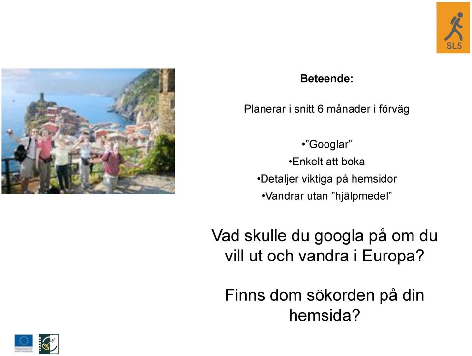 vandrar utan hjälpmedel Vad skulle du googla på om du