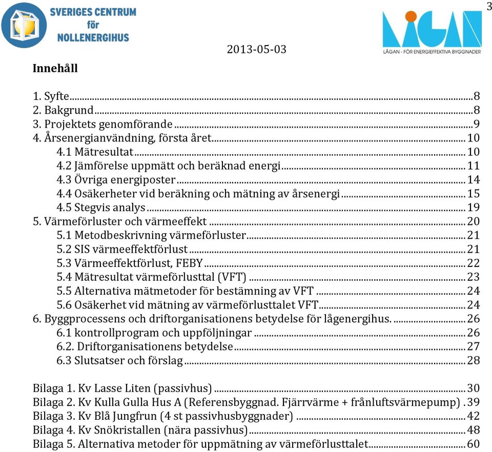 2 SIS värmeeffektförlust... 21 5.3 Värmeeffektförlust, FEBY... 22 5.4 Mätresultat värmeförlusttal (VFT)... 23 5.5 Alternativa mätmetoder för bestämning av VFT... 24 5.