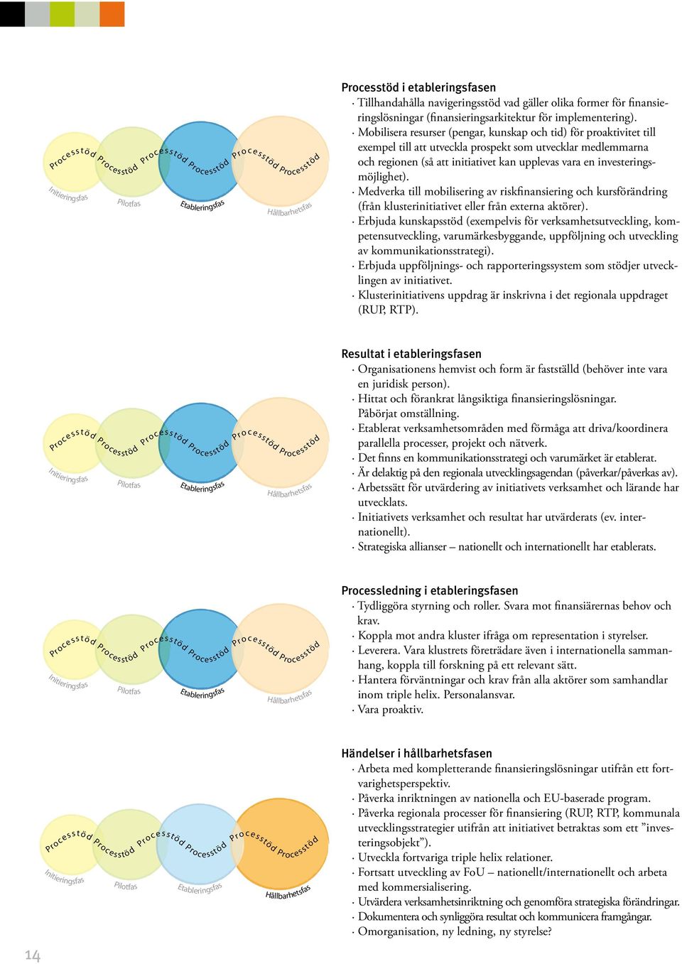 investeringsmöjlighet). Medverka till mobilisering av riskfinansiering och kursförändring (från klusterinitiativet eller från externa aktörer).