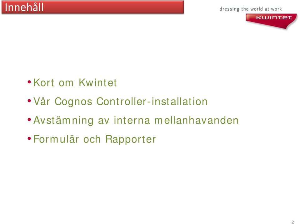 Avstämning av interna