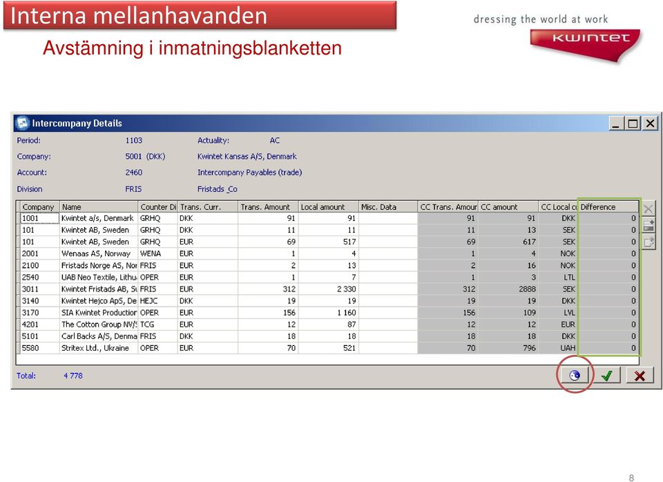 Avstämning i