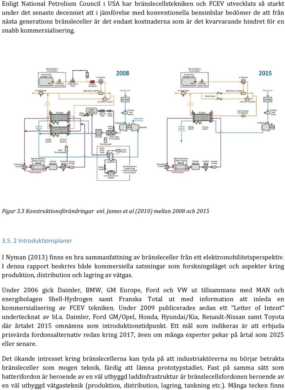 3.5. 2 Introduktionsplaner I Nyman (2013) finns en bra sammanfattning av bränsleceller från ett elektromobilitetsperspektiv.