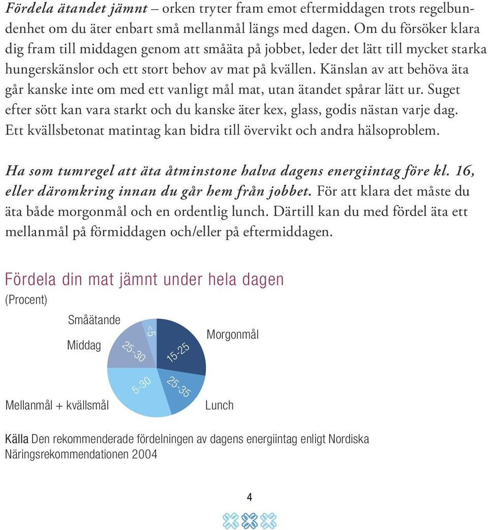 Känslan av att behöva äta går kanske inte om med ett vanligt mål mat, utan ätandet spårar lätt ur. Suget efter sött kan vara starkt och du kanske äter kex, glass, godis nästan varje dag.