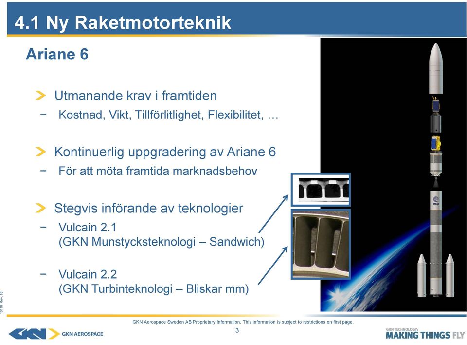 framtida marknadsbehov Stegvis införande av teknologier Vulcain 2.