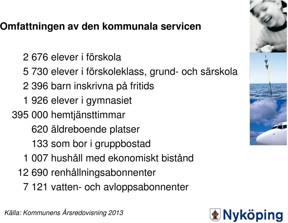 hemtjänsttimmar 620 äldreboende platser 133 som bor i gruppbostad 1 007 hushåll med ekonomiskt