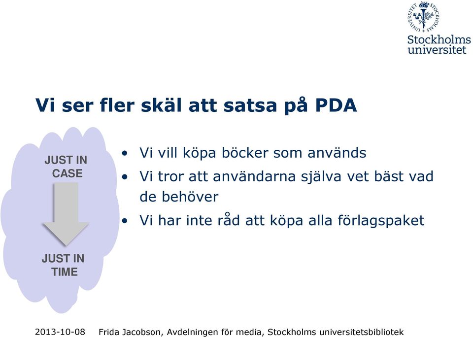 användarna själva vet bäst vad de behöver Vi