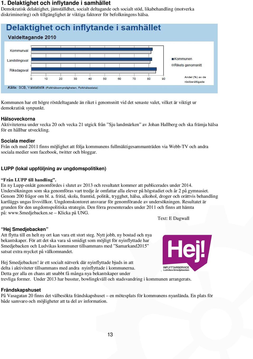 Hälsoveckorna Aktiviteterna under vecka 20 och vecka 21 utgick från Sju landmärken av Johan Hallberg och ska främja hälsa för en hållbar utveckling.