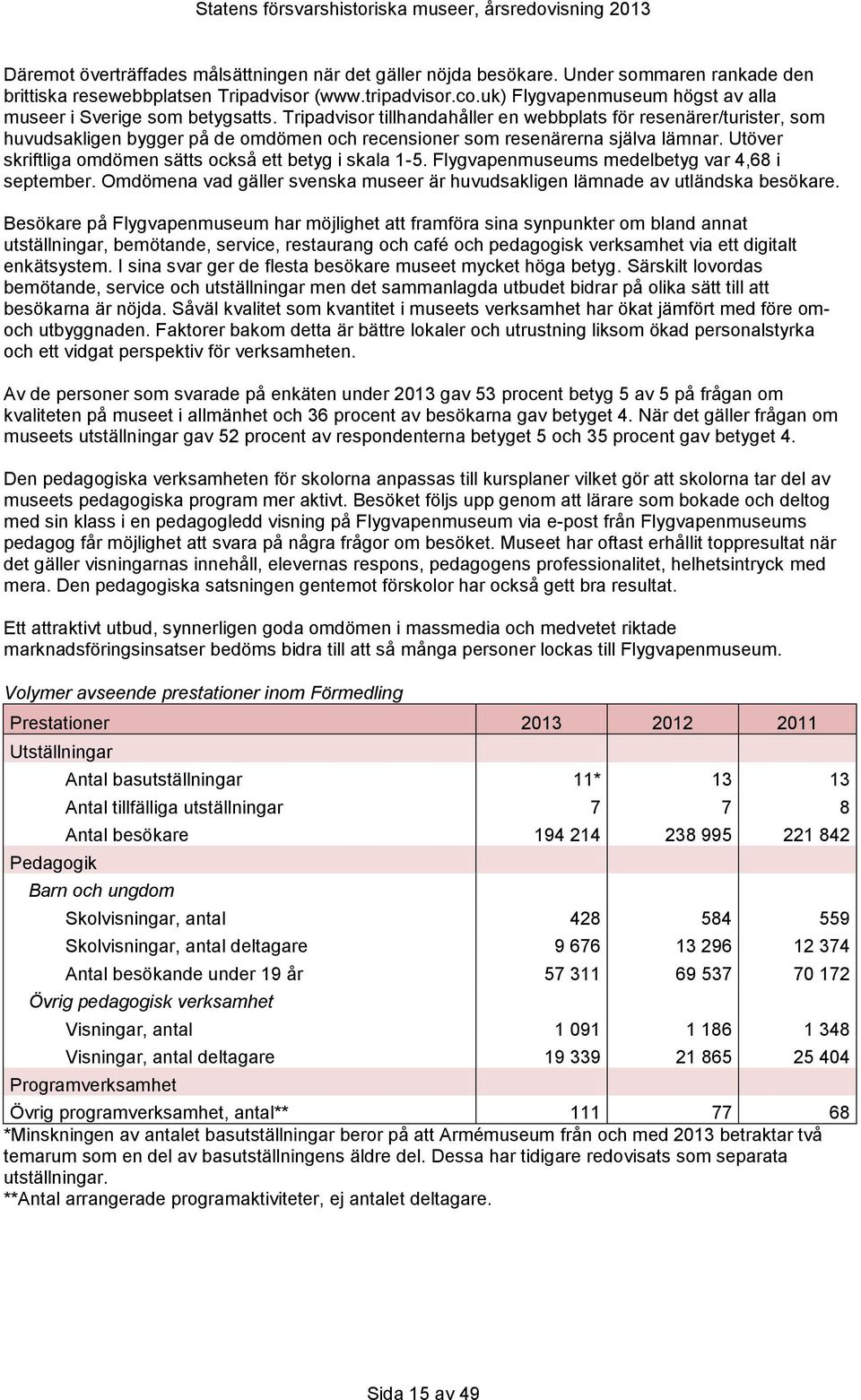 Tripadvisor tillhandahåller en webbplats för resenärer/turister, som huvudsakligen bygger på de omdömen och recensioner som resenärerna själva lämnar.