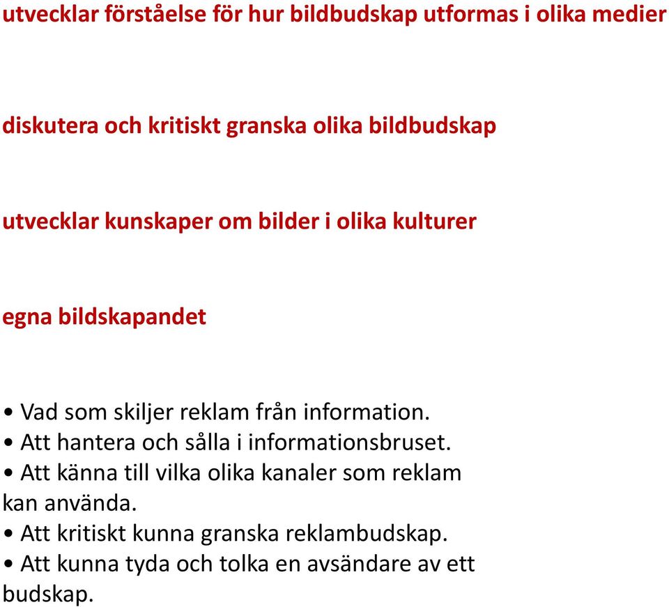 från information. Att hantera och sålla i informationsbruset.