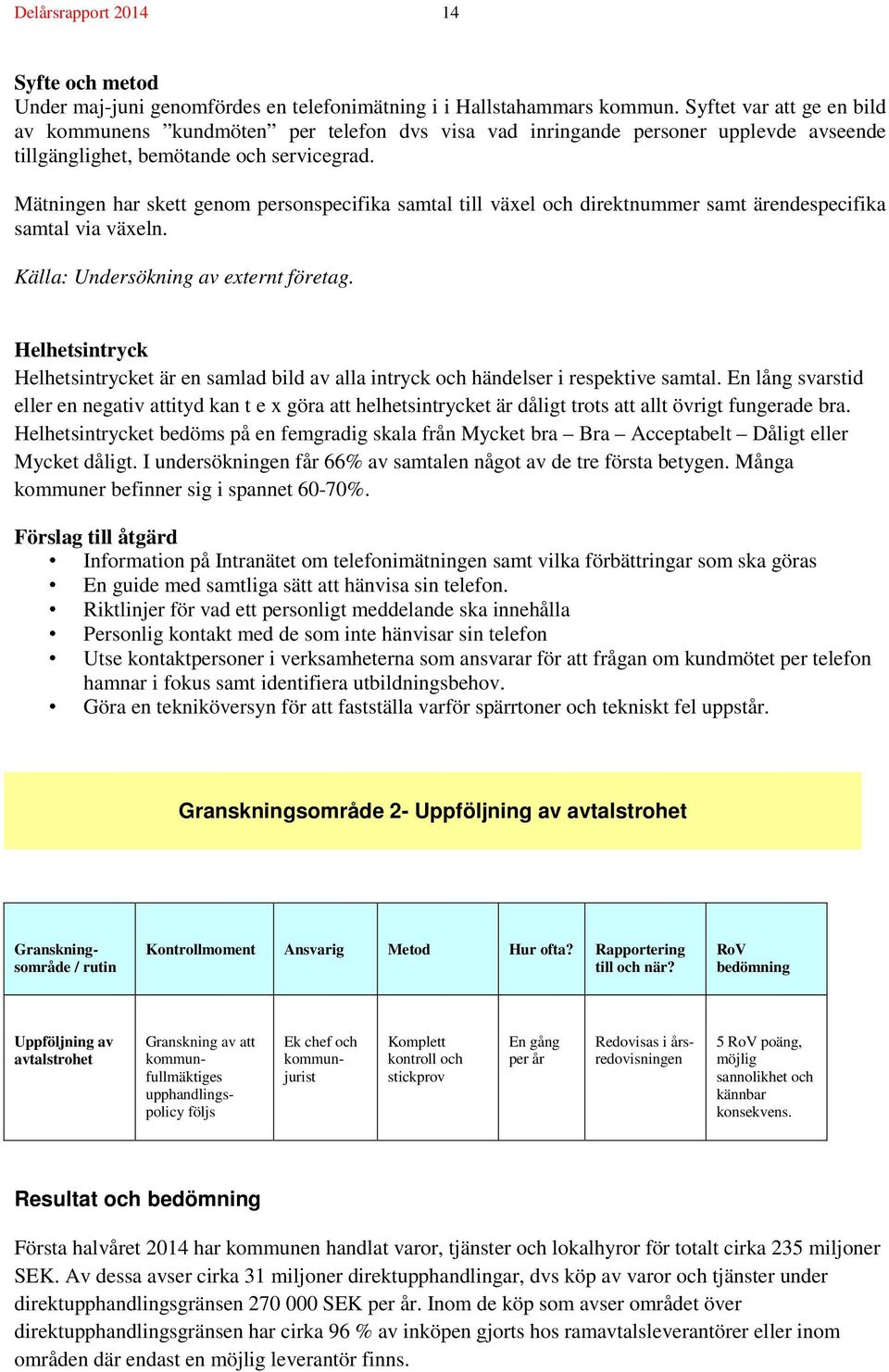 Mätningen har skett genom personspecifika samtal till växel och direktnummer samt ärendespecifika samtal via växeln. Källa: Undersökning av externt företag.