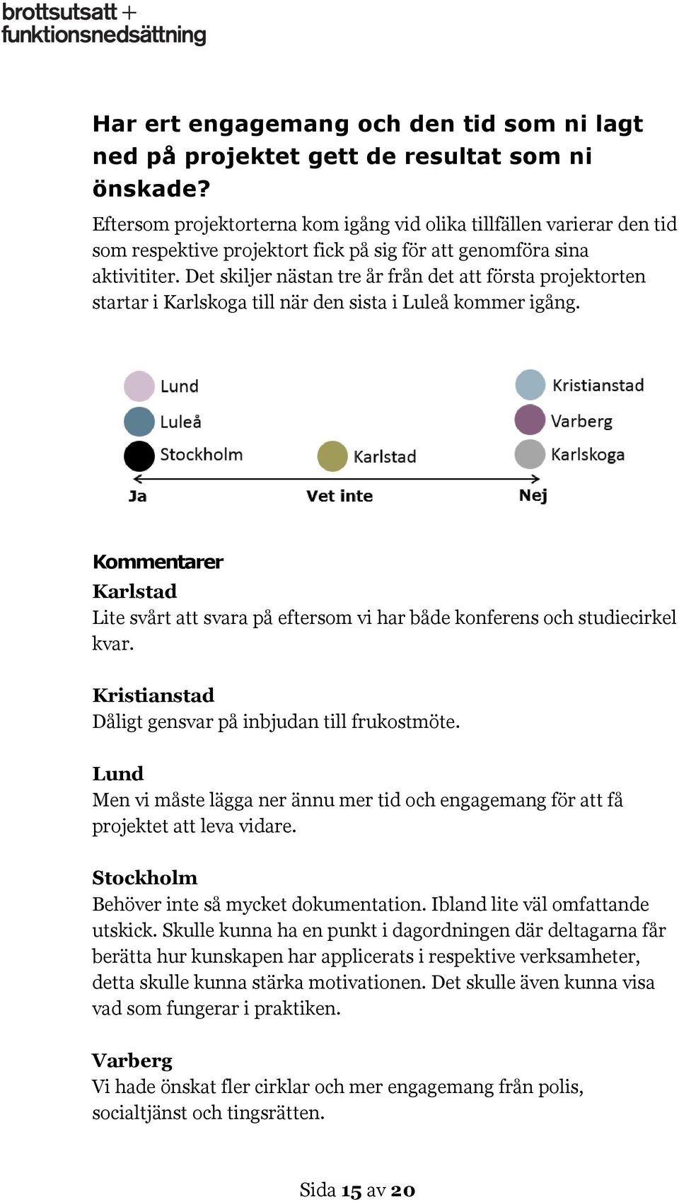 Det skiljer nästan tre år från det att första projektorten startar i Karlskoga till när den sista i Luleå kommer igång.