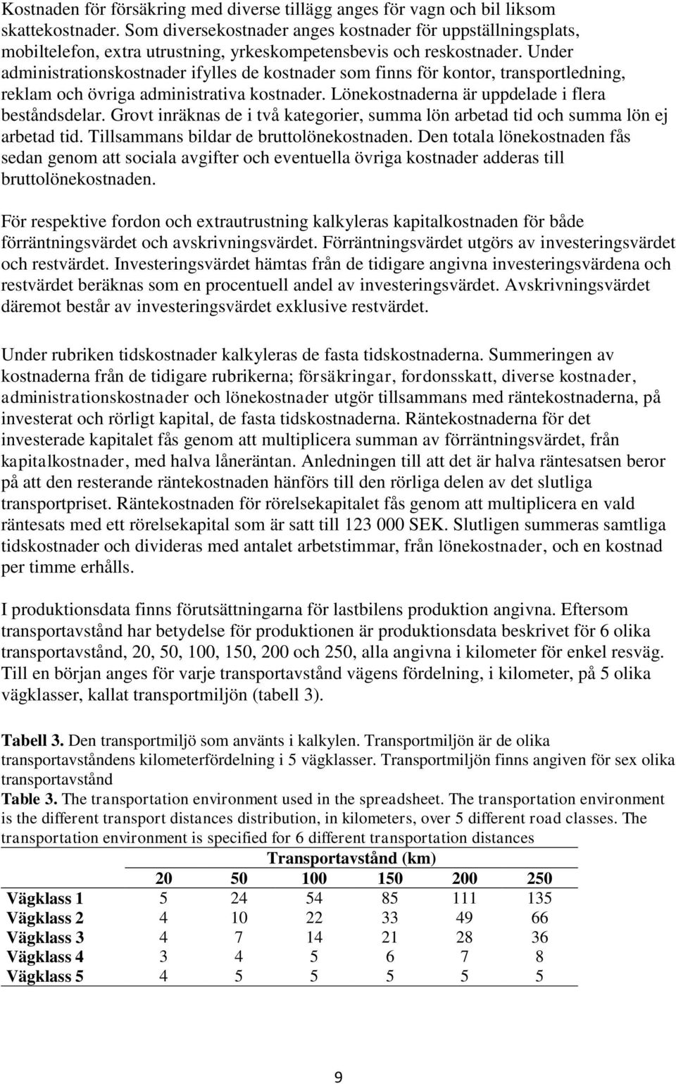 Under administrationskostnader ifylles de kostnader som finns för kontor, transportledning, reklam och övriga administrativa kostnader. Lönekostnaderna är uppdelade i flera beståndsdelar.