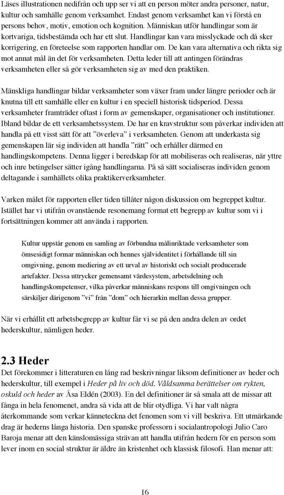 Handlingar kan vara misslyckade och då sker korrigering, en företeelse som rapporten handlar om. De kan vara alternativa och rikta sig mot annat mål än det för verksamheten.