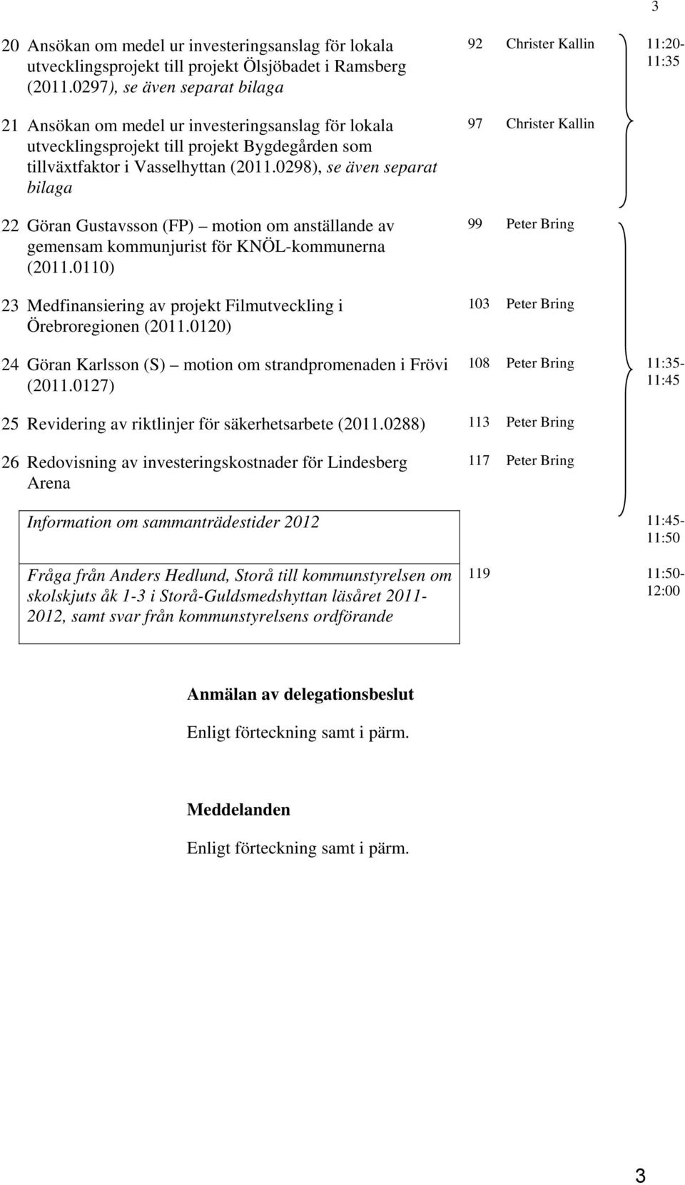 0298), se även separat bilaga 22 Göran Gustavsson (FP) motion om anställande av gemensam kommunjurist för KNÖL-kommunerna (2011.