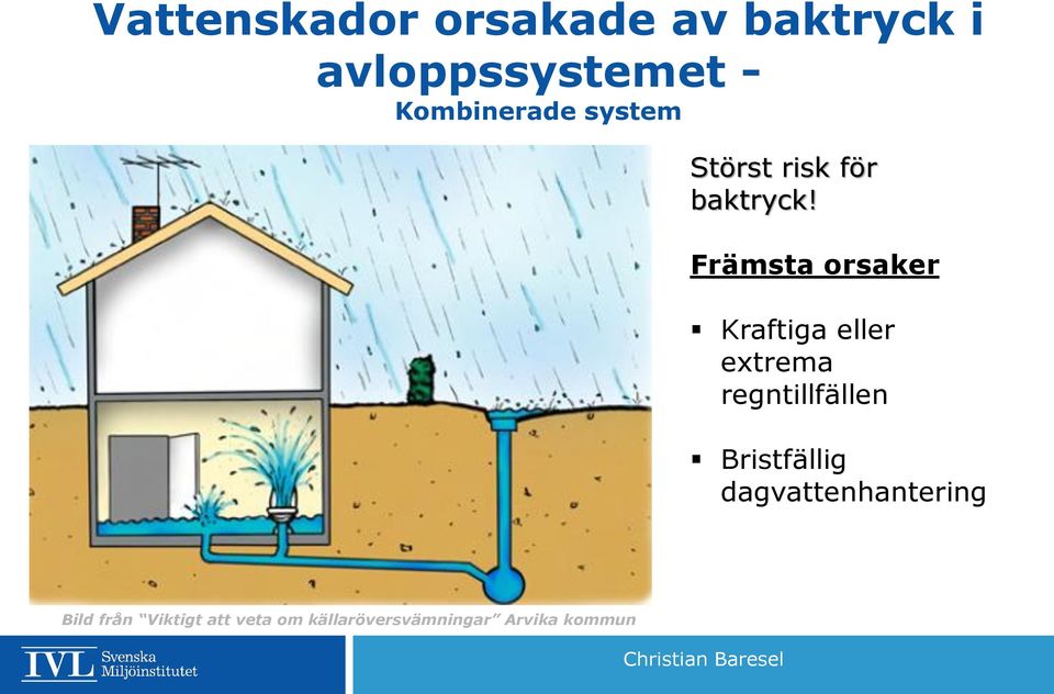 Främsta orsaker Kraftiga eller extrema regntillfällen