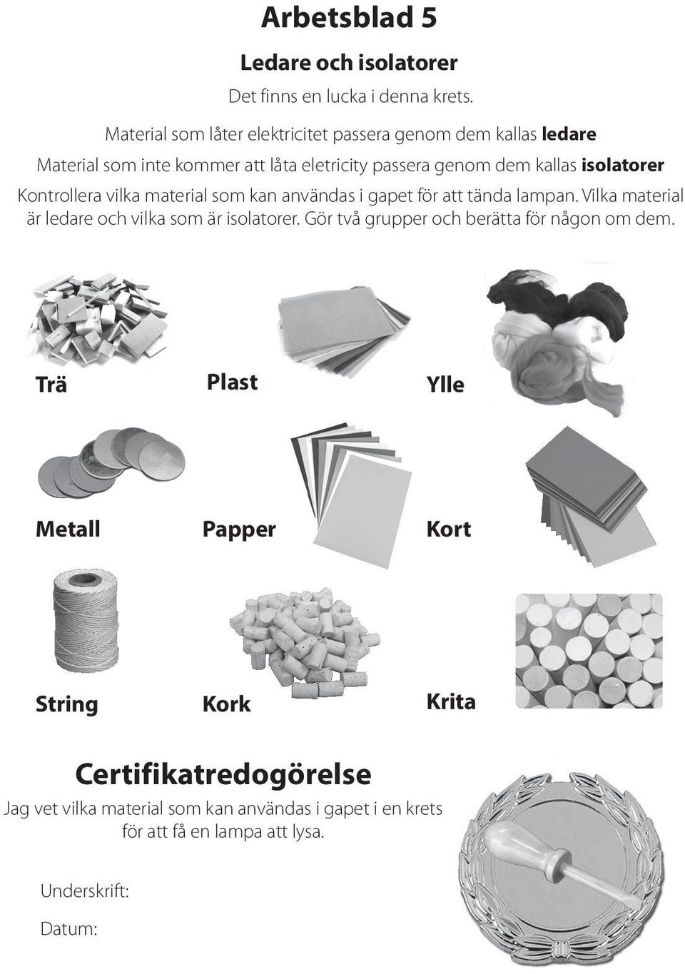 kallas isolatorer Kontrollera vilka material som kan användas i gapet för att tända lampan.