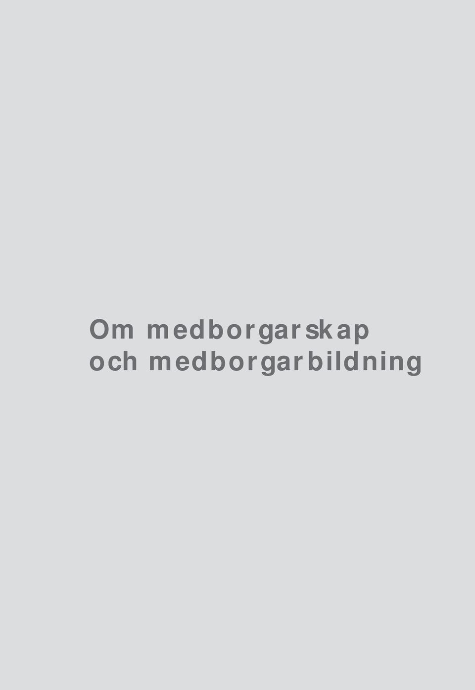 medborgarbildning