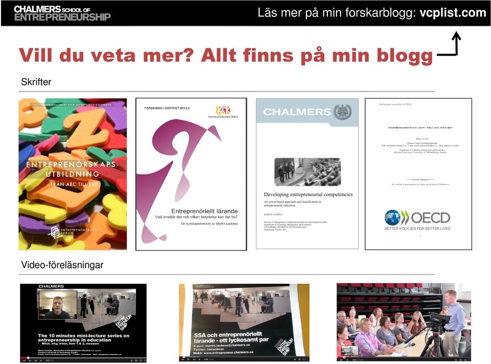 blogg Skrifter