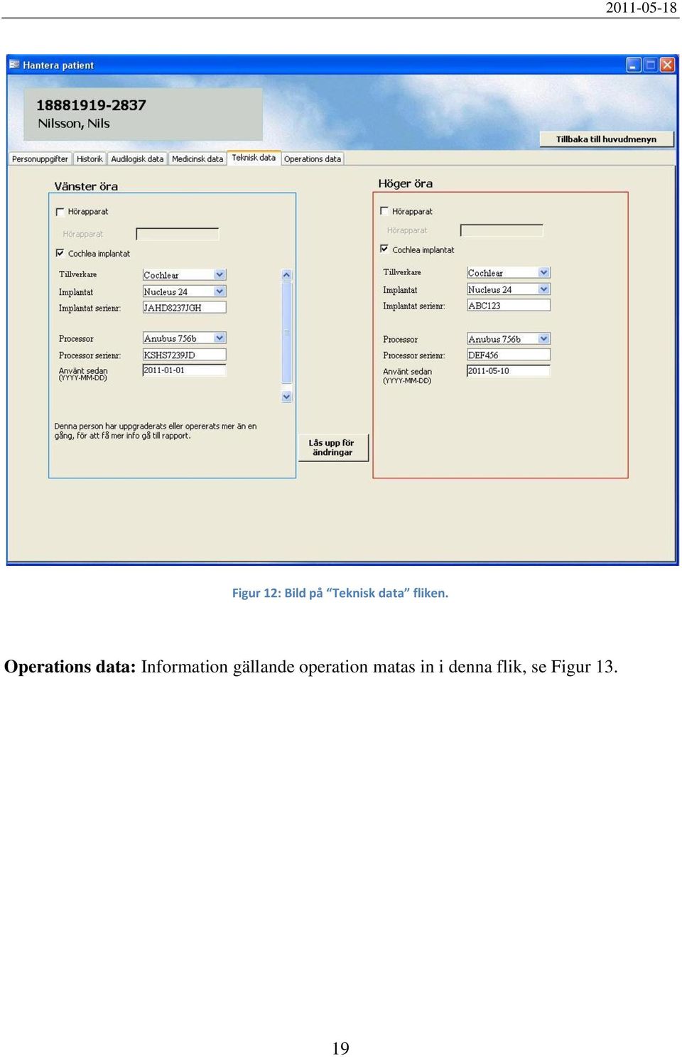 Operations data: Information