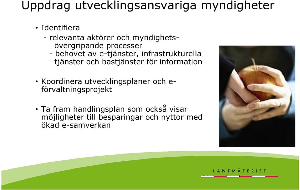 och bastjänster för information Koordinera utvecklingsplaner och e-