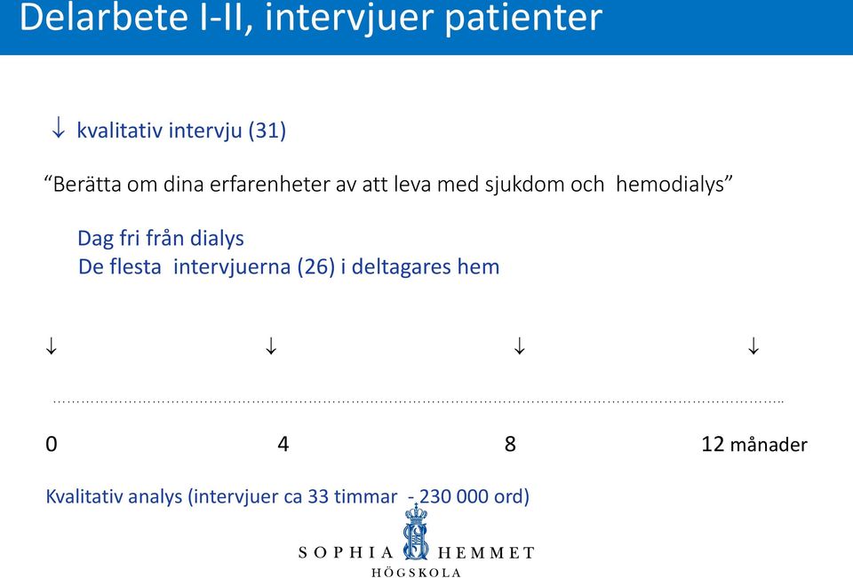 Dag fri från dialys De flesta intervjuerna (26) i deltagares hem.