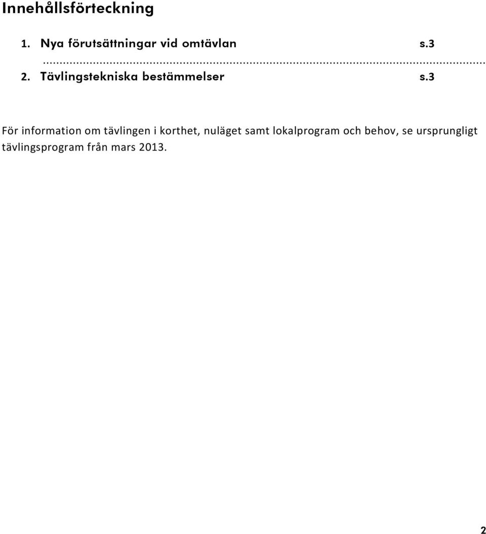 Tävlingstekniska bestämmelser s.