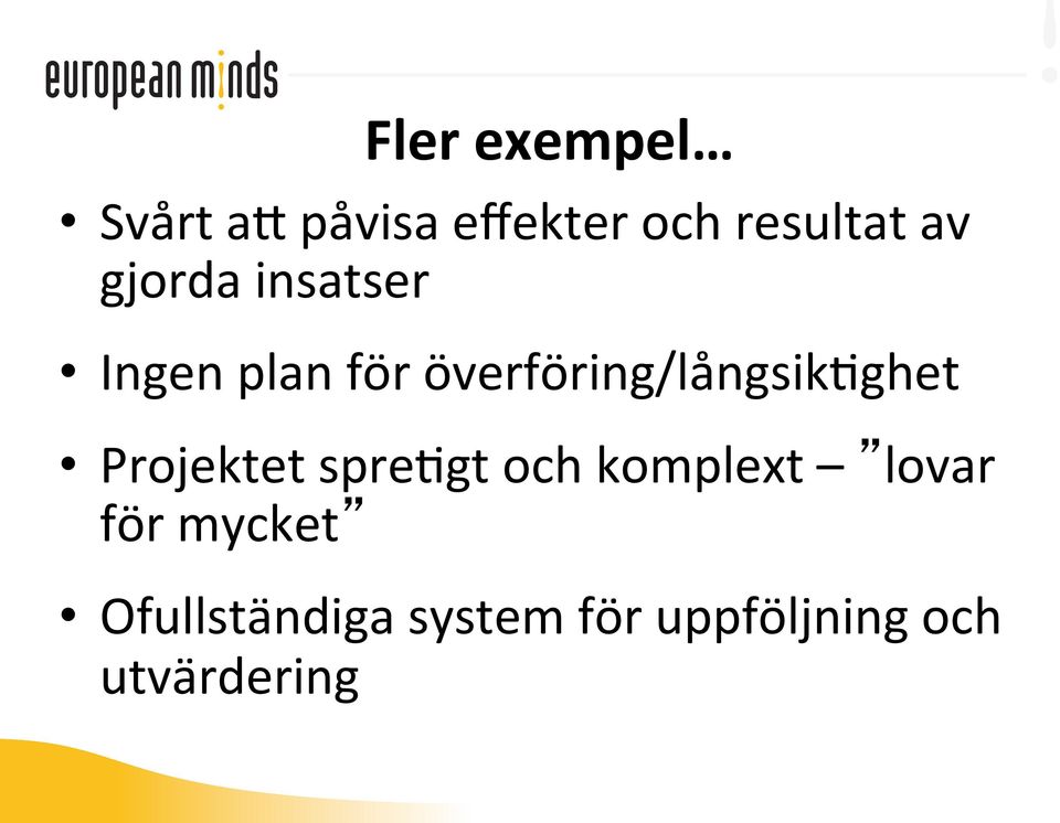 överföring/långsikfghet Projektet sprefgt och