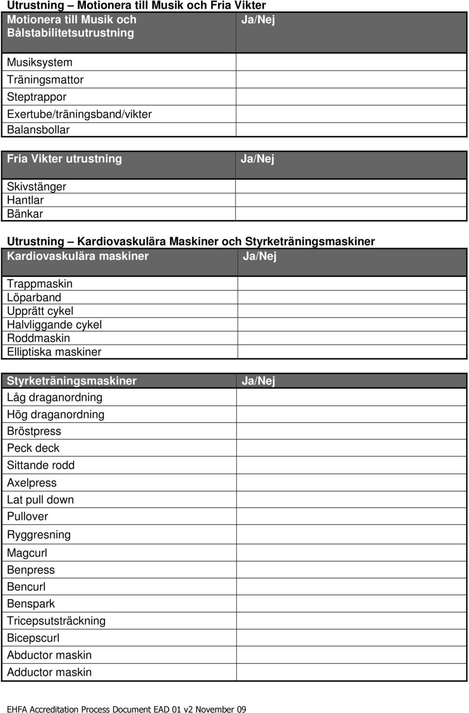 Kardiovaskulära maskiner Trappmaskin Löparband Upprätt cykel Halvliggande cykel Roddmaskin Elliptiska maskiner Styrketräningsmaskiner Låg draganordning Hög