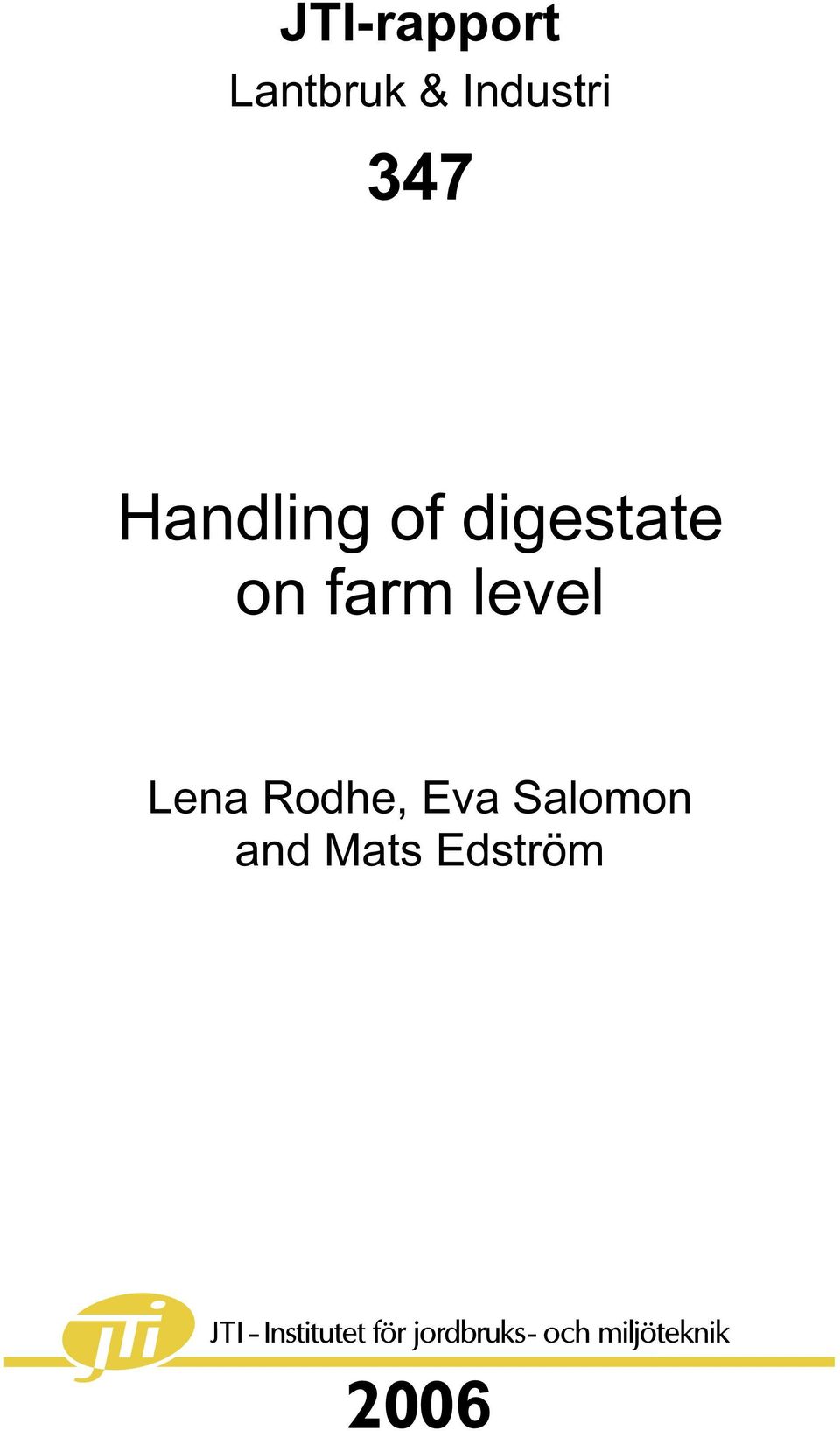 digestate on farm level