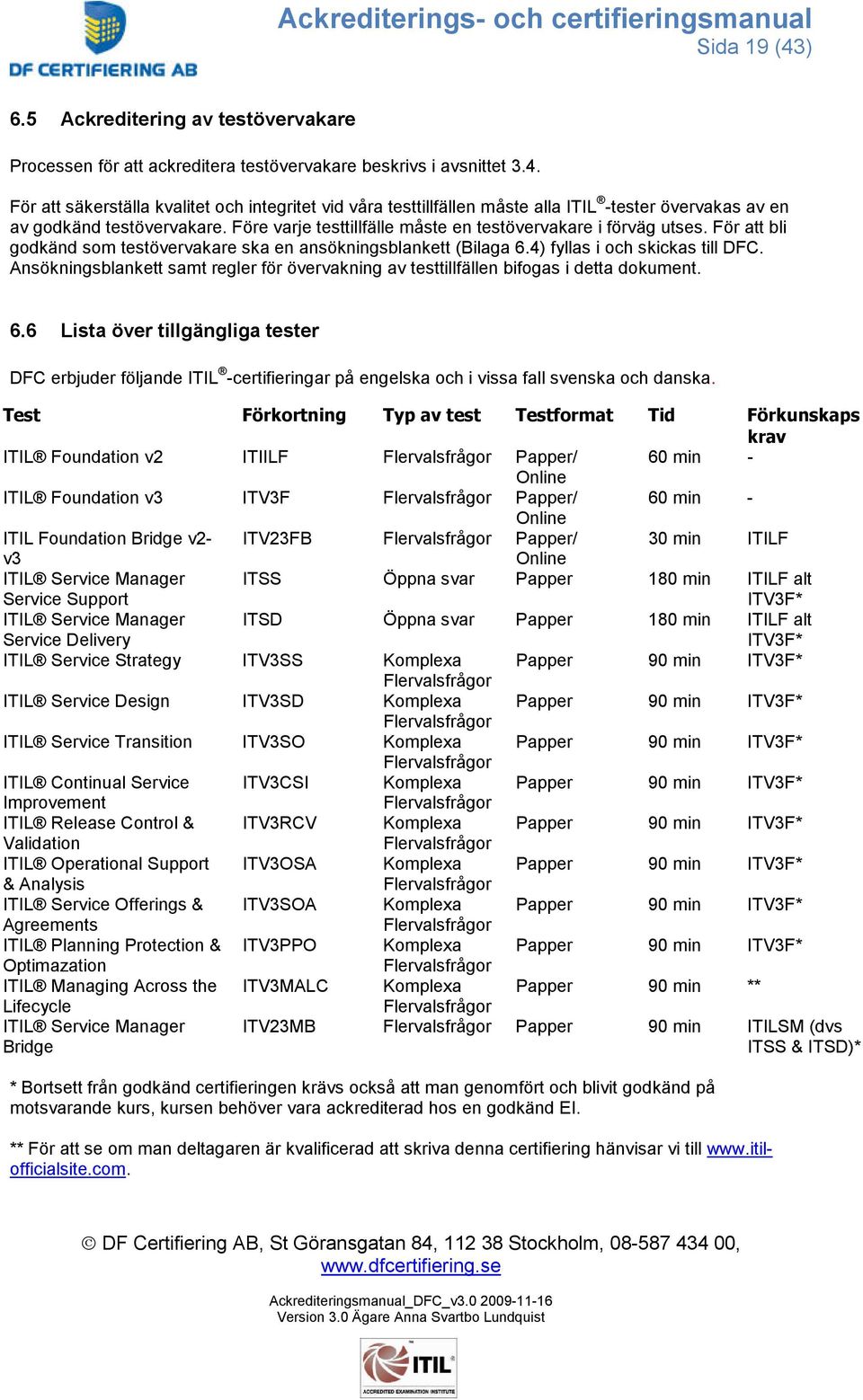 Ansökningsblankett samt regler för övervakning av testtillfällen bifogas i detta dokument. 6.