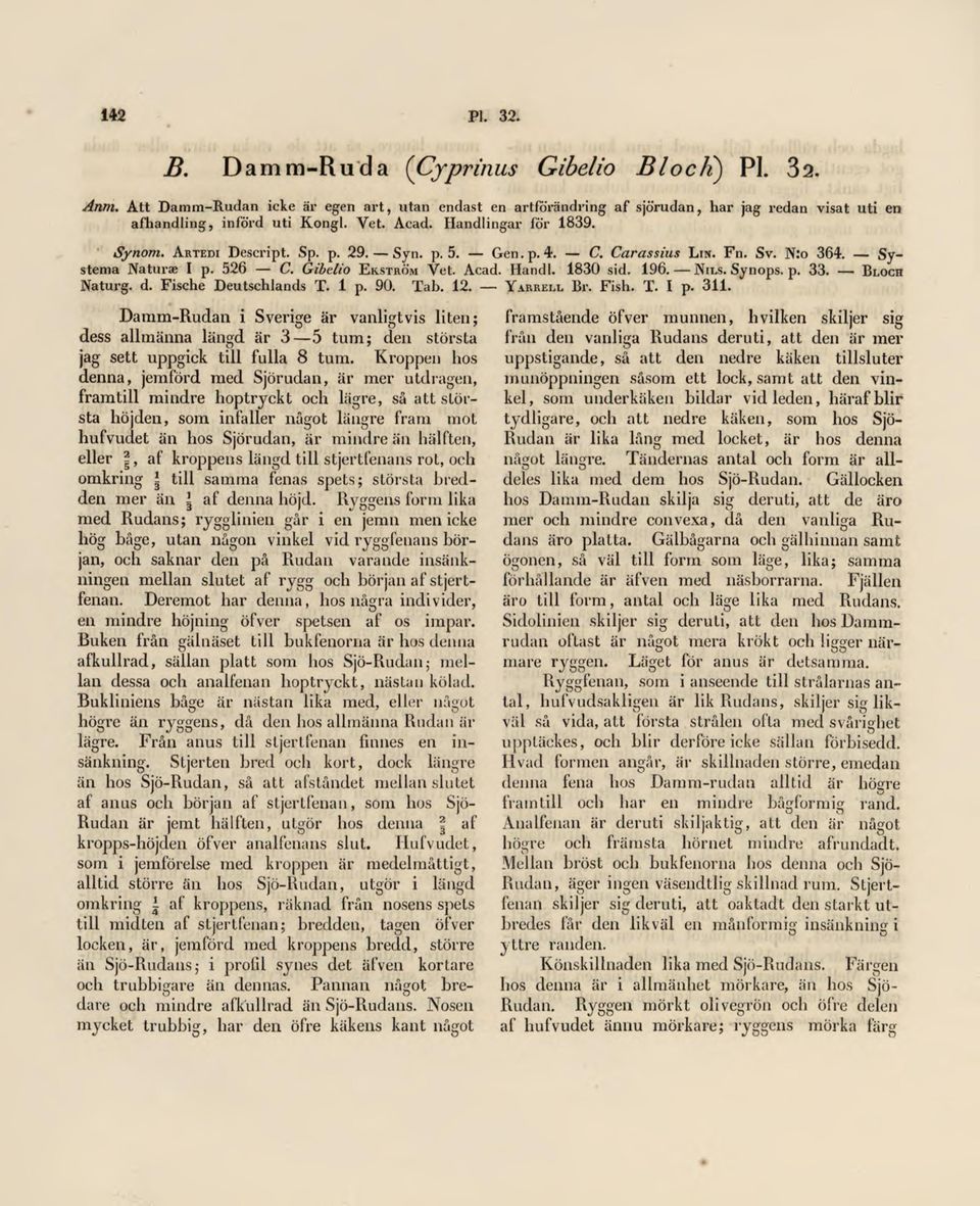 Synops.p. 33. Bloch Naturg. d. Fische Deutschlands T. 1 p. 90. Tab. 12. Yarrell Br. Fish. T.Ip. 311.