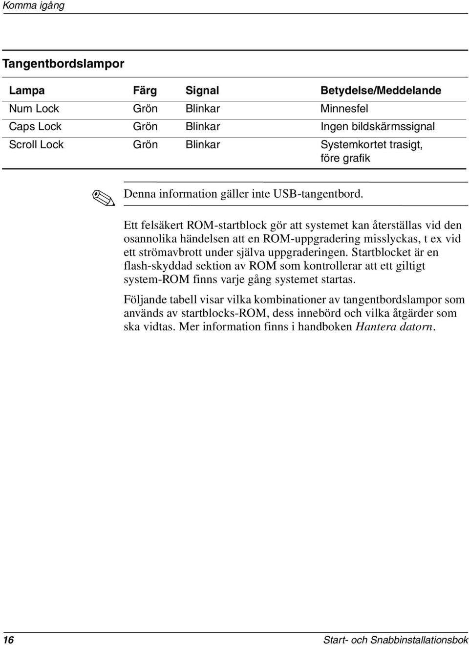 Ett felsäkert ROM-startblock gör att systemet kan återställas vid den osannolika händelsen att en ROM-uppgradering misslyckas, t ex vid ett strömavbrott under själva uppgraderingen.