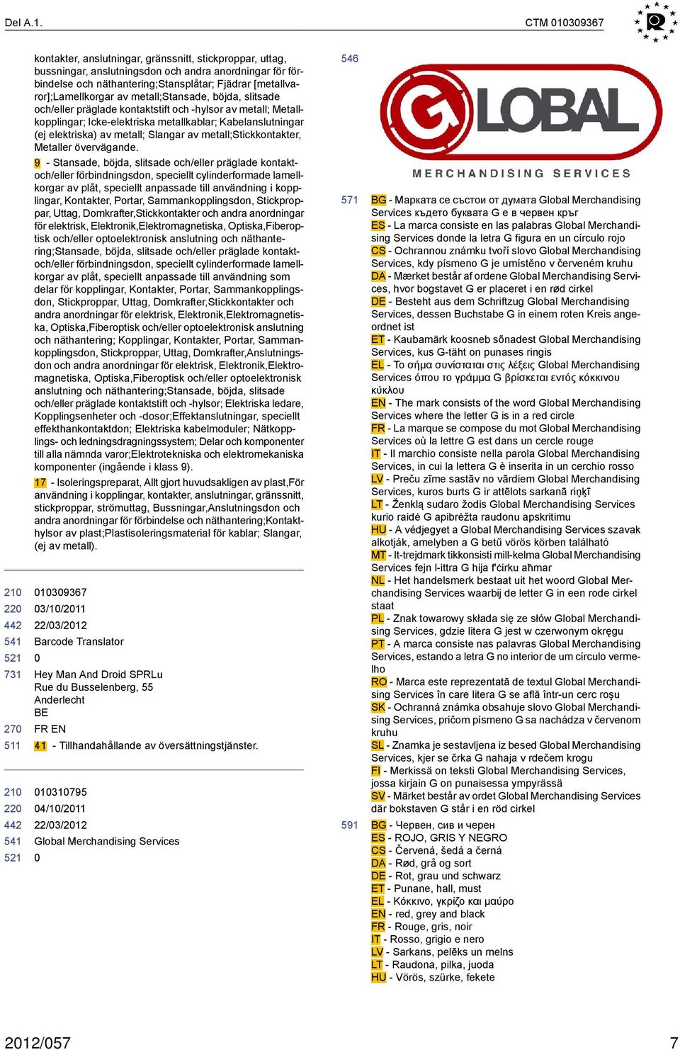 [metallvaror];lamellkorgar av metall;stansade, böjda, slitsade och/eller präglade kontaktstift och -hylsor av metall; Metallkopplingar; Icke-elektriska metallkablar; Kabelanslutningar (ej elektriska)