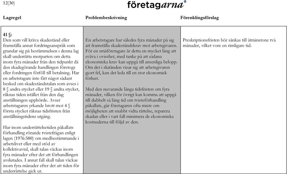 Har en arbetstagare inte fått något sådant besked om skadeståndstalan som avses i 8 andra stycket eller 19 andra stycket, räknas tiden istället från den dag anställningen upphörde.