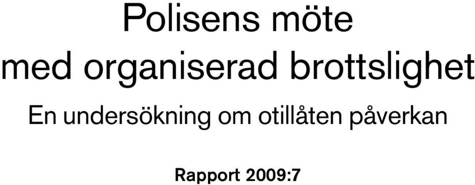 brottslighet En