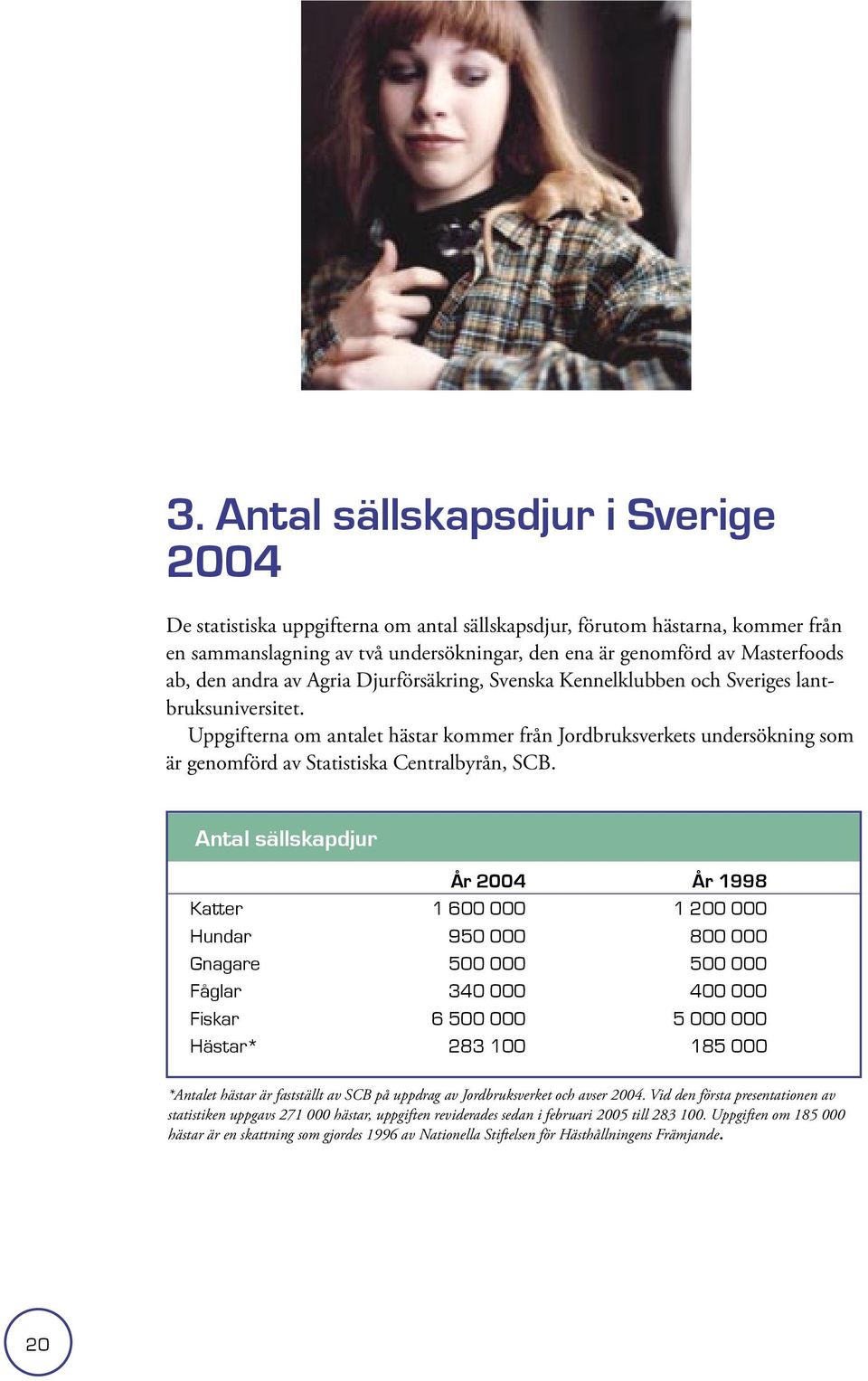 Uppgifterna om antalet hästar kommer från Jordbruksverkets undersökning som är genomförd av Statistiska Centralbyrån, SCB.