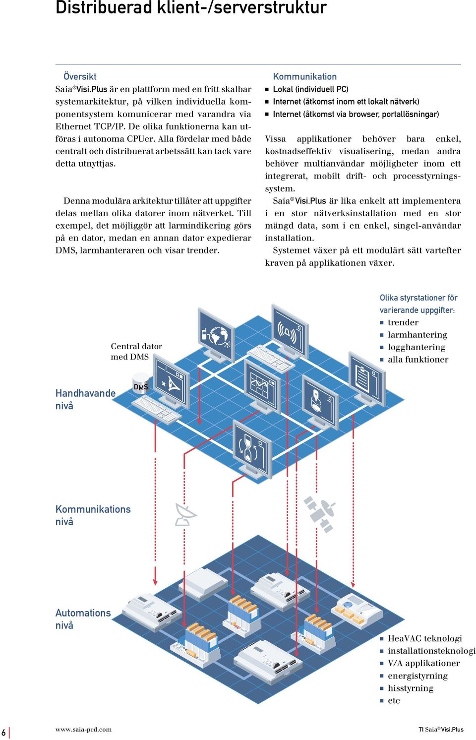 Denna modulära arkitektur tillåter att uppgifter delas mellan olika datorer inom nätverket.