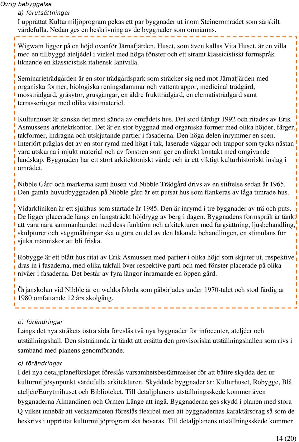 Huset, som även kallas Vita Huset, är en villa med en tillbyggd ateljédel i vinkel med höga fönster och ett stramt klassicistiskt formspråk liknande en klassicistisk italiensk lantvilla.