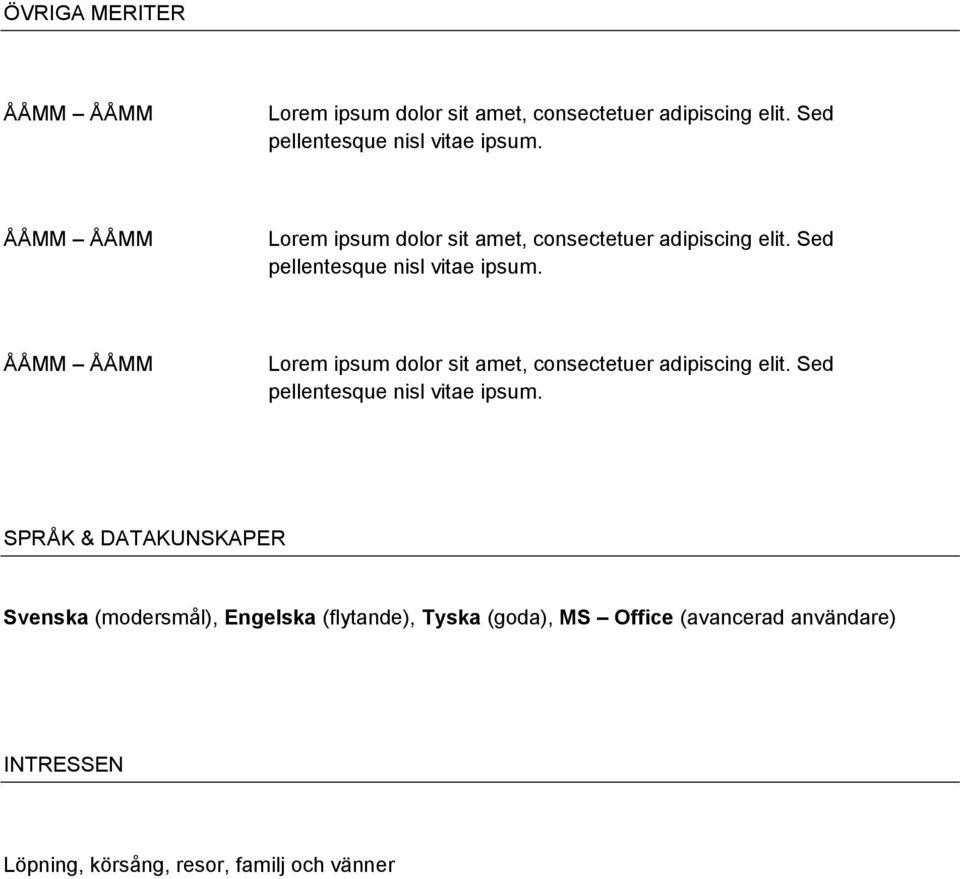 (goda), MS Office (avancerad användare)