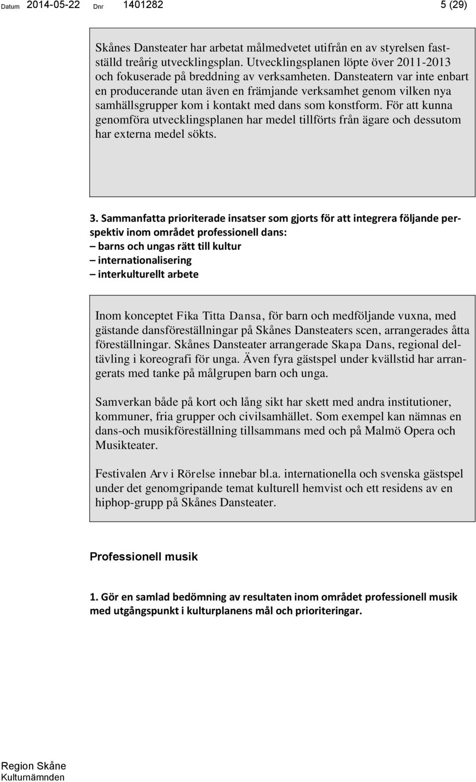 Dansteatern var inte enbart en producerande utan även en främjande verksamhet genom vilken nya samhällsgrupper kom i kontakt med dans som konstform.