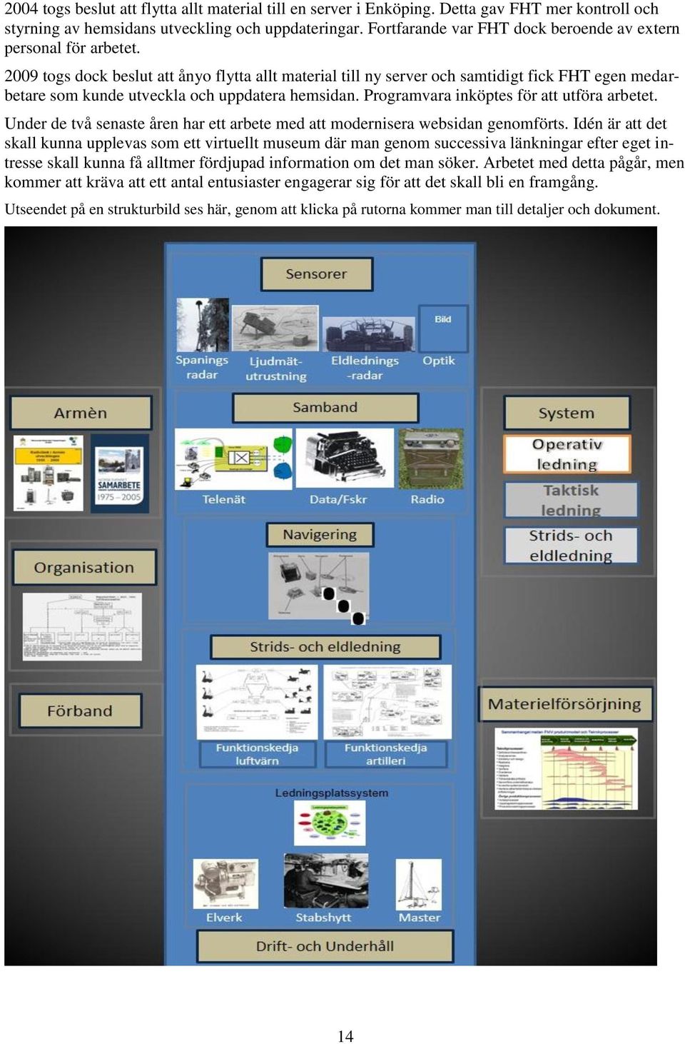 2009 togs dock beslut att ånyo flytta allt material till ny server och samtidigt fick FHT egen medarbetare som kunde utveckla och uppdatera hemsidan. Programvara inköptes för att utföra arbetet.