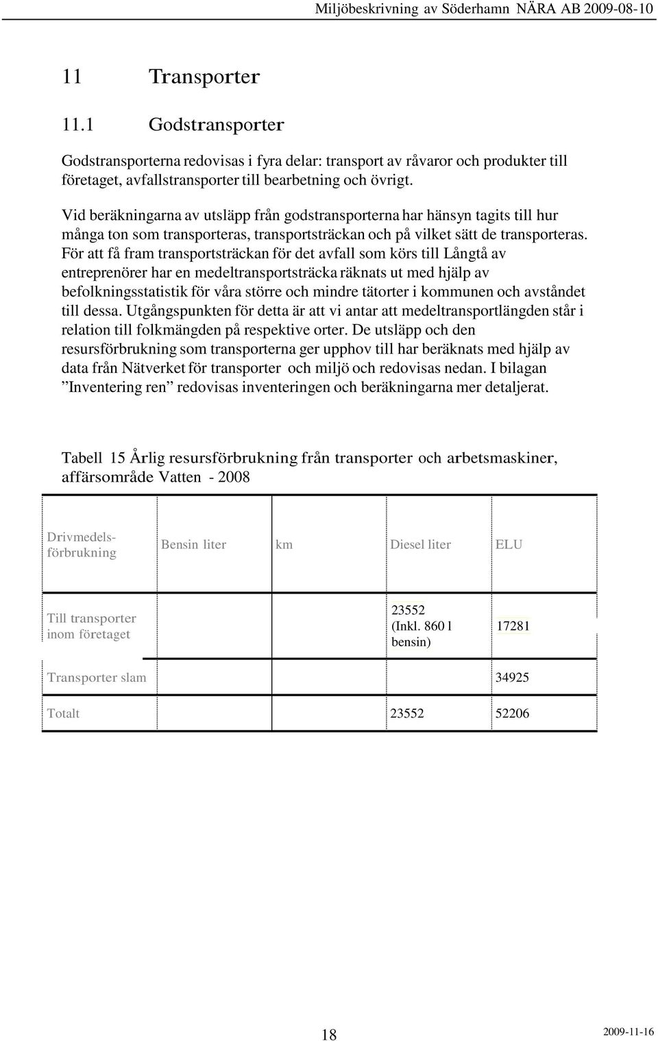 För att få fram transportsträckan för det avfall som körs till Långtå av entreprenörer har en medeltransportsträcka räknats ut med hjälp av befolkningsstatistik för våra större och mindre tätorter i