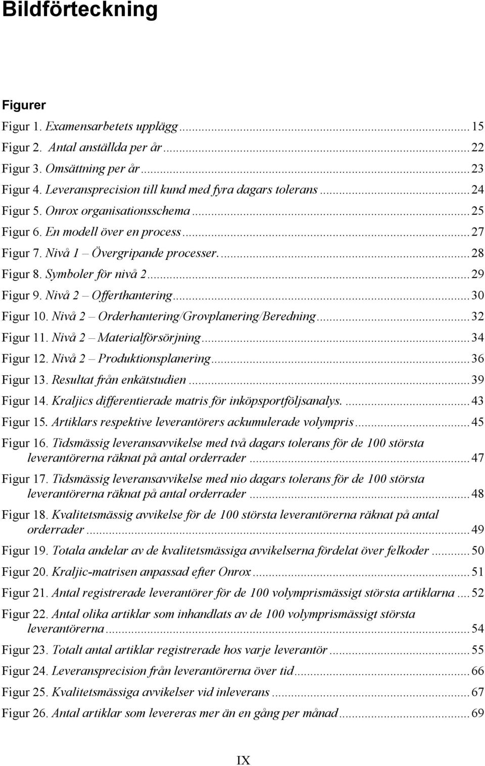 .. 30 Figur 10. Nivå 2 Orderhantering/Grovplanering/Beredning... 32 Figur 11. Nivå 2 Materialförsörjning... 34 Figur 12. Nivå 2 Produktionsplanering... 36 Figur 13. Resultat från enkätstudien.