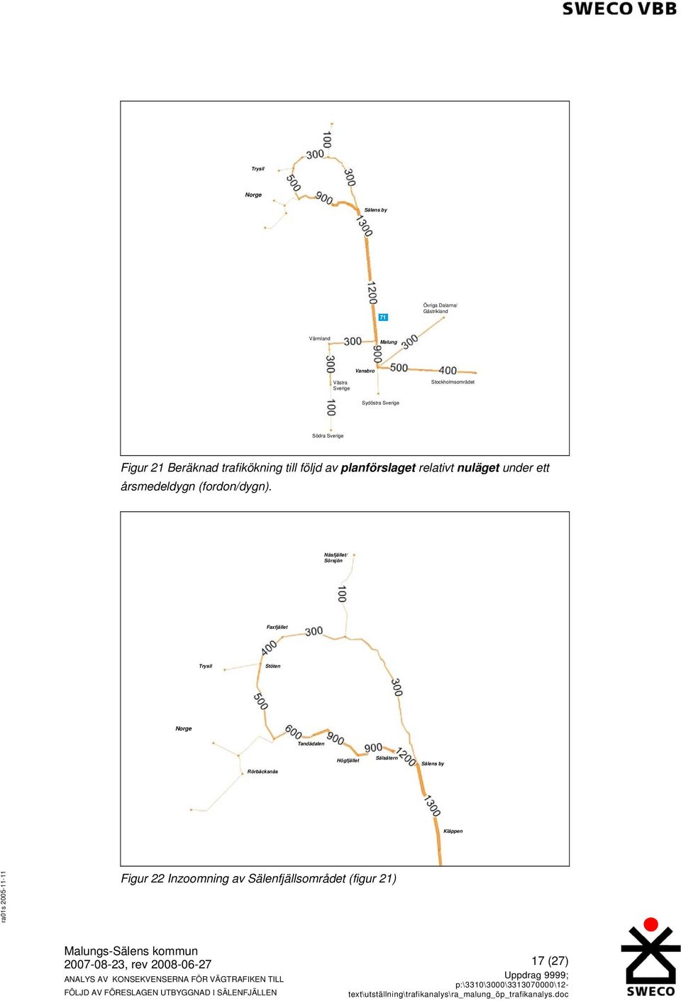 nuläget under ett årsmedeldygn (fordon/dygn).