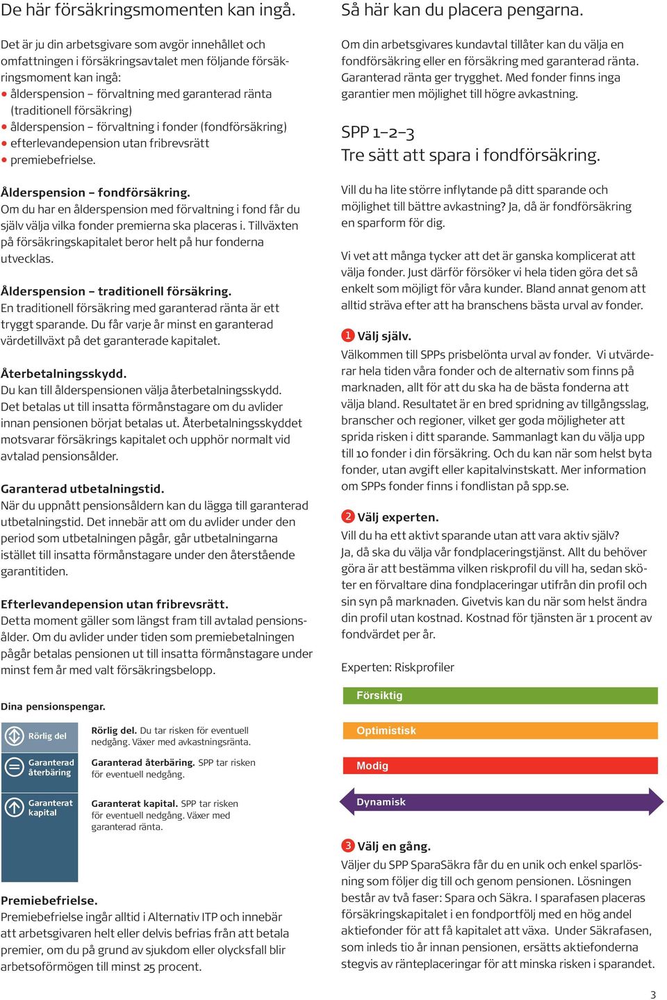 ålderspension förvaltning i fonder (fondförsäkring) efterlevandepension utan fribrevsrätt premiebefrielse. Ålderspension fondförsäkring.