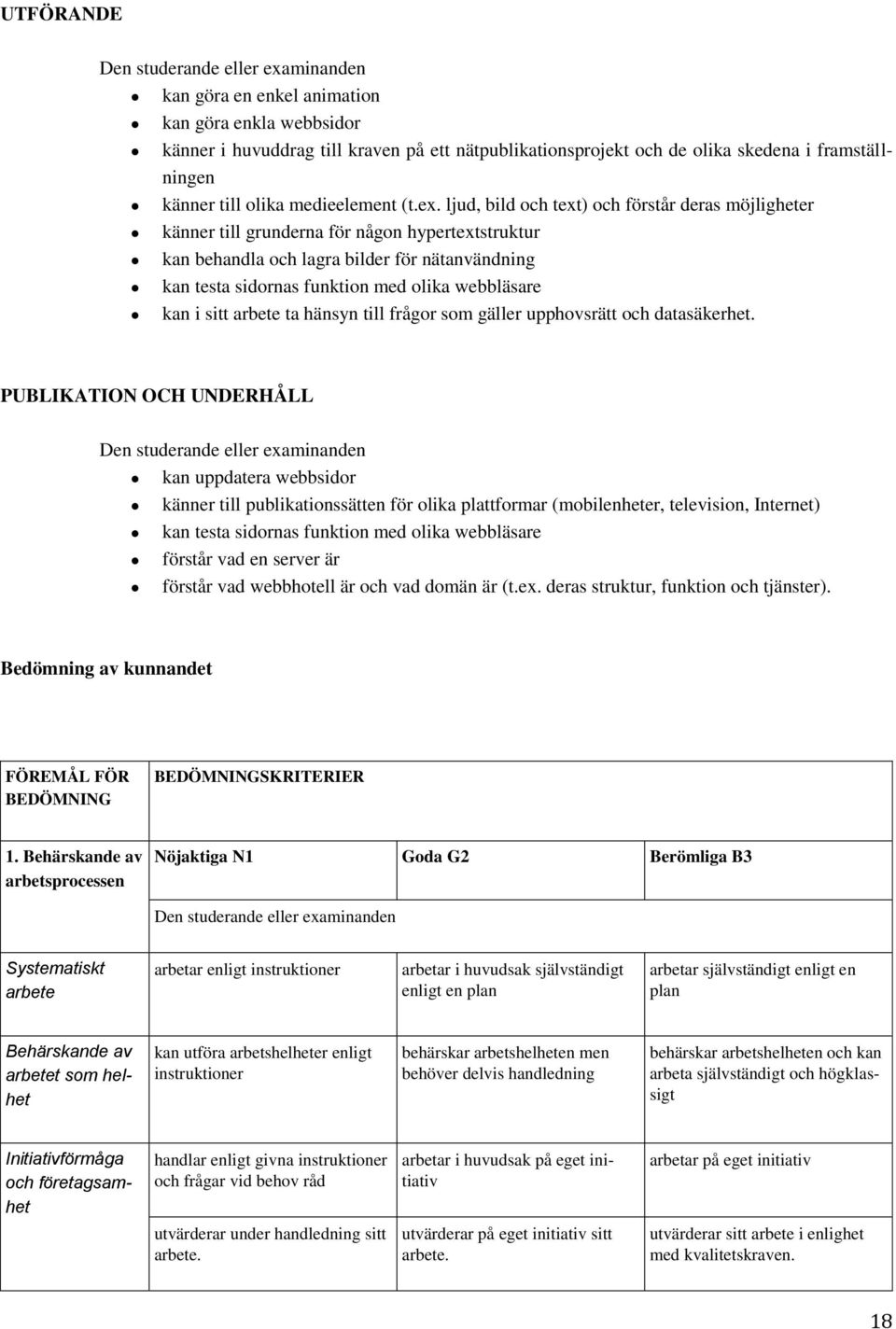 kan i sitt arbete ta hänsyn till frågor som gäller upphovsrätt och datasäkerhet.