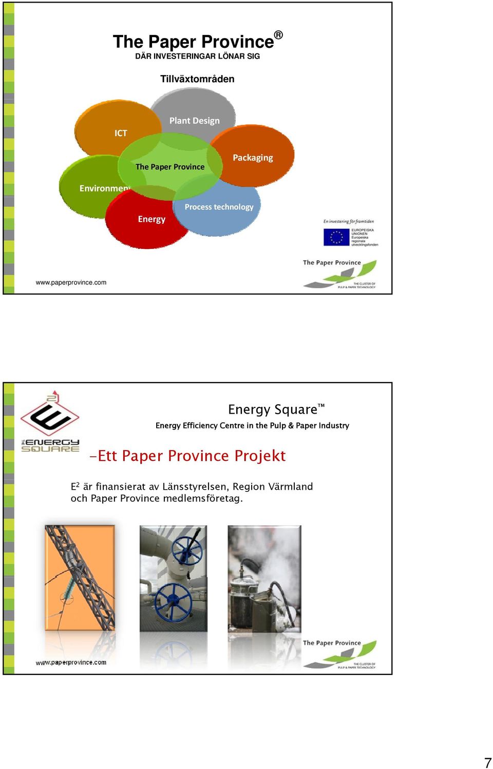 Efficiency Centre in the Pulp & Paper Industry -Ett Paper Province Projekt