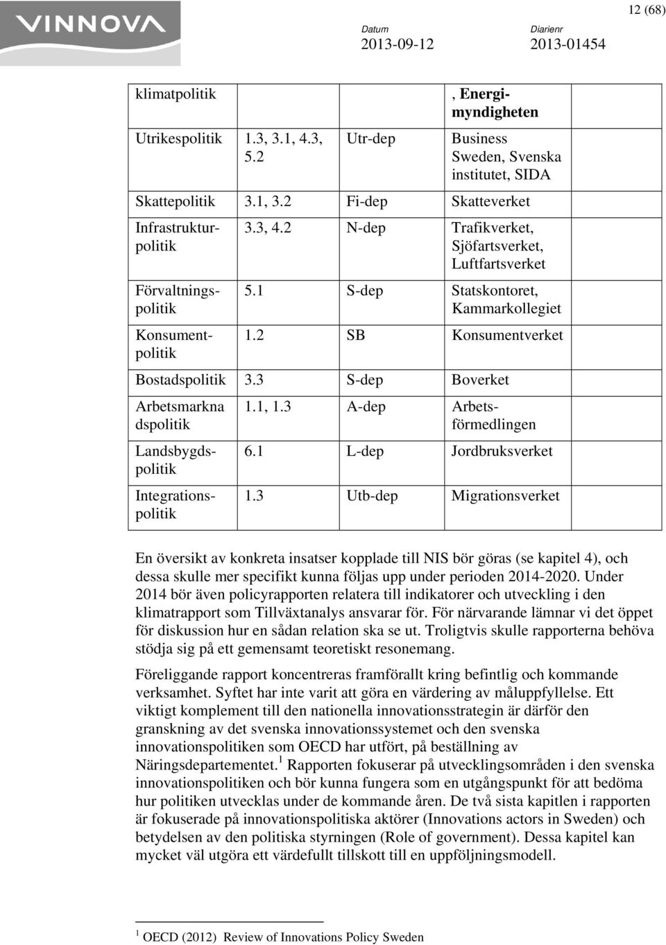 1 S-dep Statskontoret, Kammarkollegiet 1.2 SB Konsumentverket Bostadspolitik 3.3 S-dep Boverket Arbetsmarkna dspolitik 1.1, 1.3 A-dep Arbetsförmedlingen Landsbygdspolitik Integrationspolitik 6.