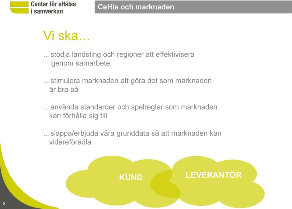 samarbete stimulera marknaden att göra det som marknaden är bra på använda